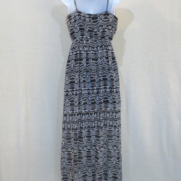 🖤 Rare XXI Black & White Tribal Print Maxi Dress | Size Small - Picture 2 of 9